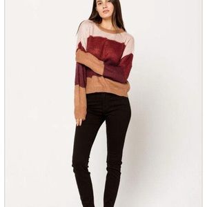 Others follow maroon sweater